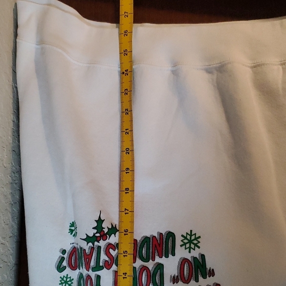 VTG white sweater XL, "What part of no don't you understand?" - Picture 12 of 12